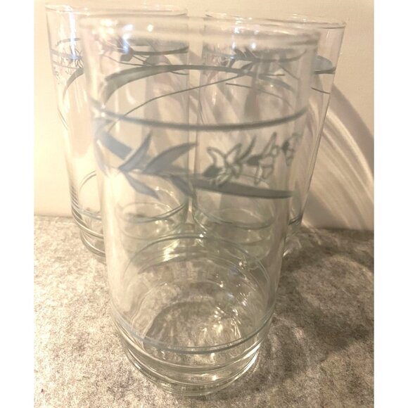3 Vintage Corelle Blue Lily Tumblers  #2365 - Picture 2 of 3
